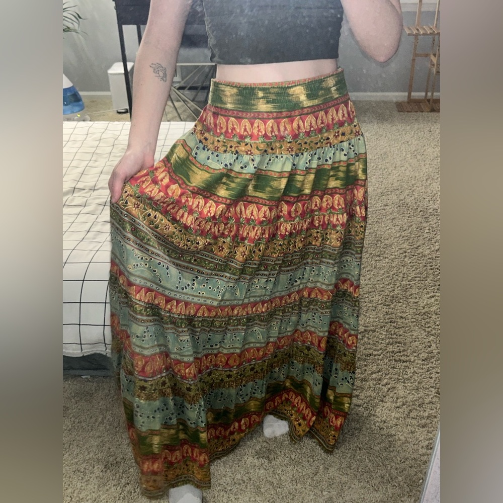 Boho maxi skirt